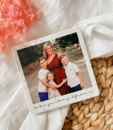 Stone photo block with personalised wording