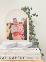 Wooden arch freestanding photo block - three sizes