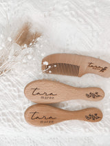 Personalised baby brush set - Floral