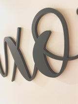 Acrylic laser-cut name plaques
