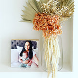 Double-sided timber photo block 15cm