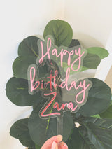 Double layered floating cake topper