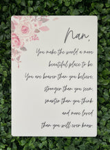 Mother’s Day plaque with poem