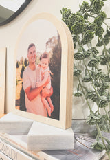 Wooden arch freestanding photo block - three sizes