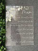 Mother’s Day plaque with poem