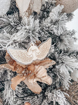 Mirror acrylic angel wings / memorial Christmas ornament