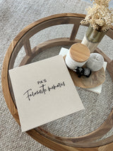 Linen coffee table photo album